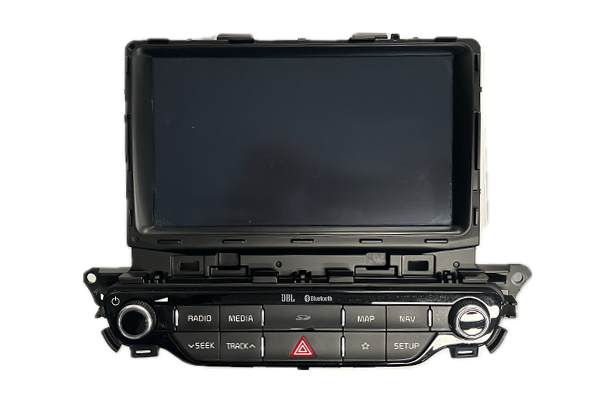 Frontansicht des Kia Niro Navigationssystems